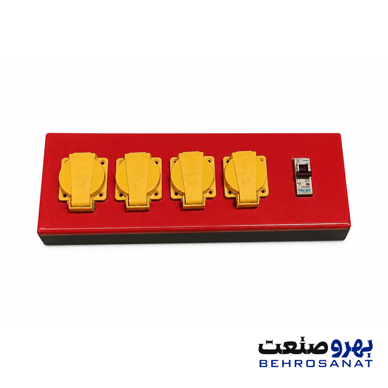 پریز تک فاز صنعتی چهار تایی